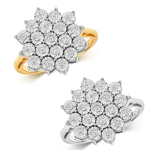 Bague femme pavage - bague, or