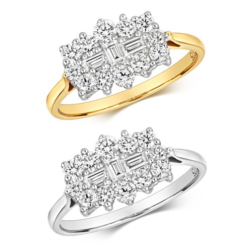 Bague femme blanc jaune - femme, 9
