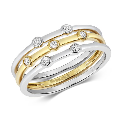 Empilés bague femme - bague, or