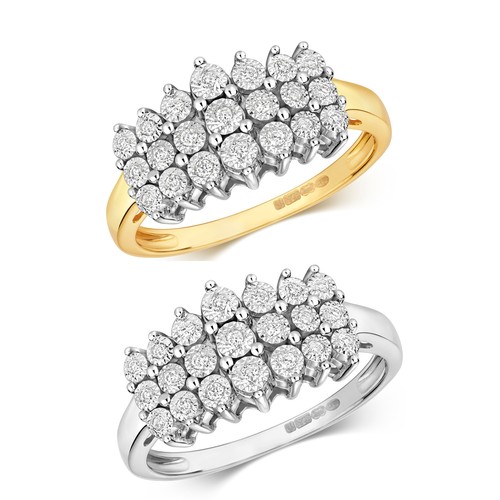 Bague femme blanc jaune 9 - femme, blanc/jaune