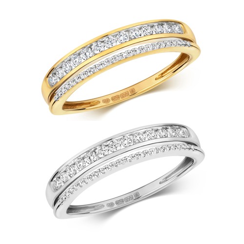 Bague femme blanc jaune 9 - femme, blanc/jaune